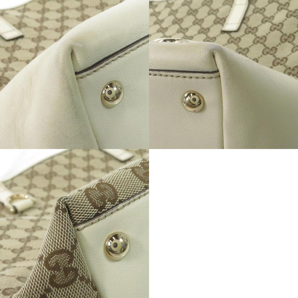 Gucci Canvas Beige Brown Britt GG bag Tote Shoulder - Picture 10 of 11